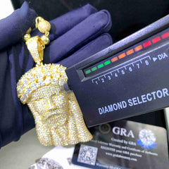 GL Ice Out Moissaite Oversized Jesus Pendant