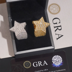 GL Hip Hop Star Boys Ring S925 Silver Moissanite Full Set With Personalized Trendy Ring
