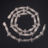 14MM Infinity Cross VVS Moissanite Cuban Link Chain