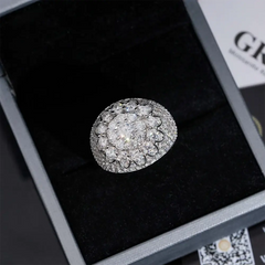 GL Hip Hop Fine Jewelry 925 Sterling Silver VVS Moissanite Diamond Ring