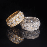 GL Pass Diamond Tester 925 Silver White Gold Moissanite Iced Out Rings