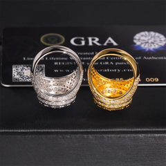 GL Hip Hop Fine Jewelry VVS Moissanite Diamond Ring