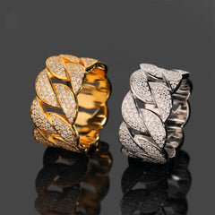 GL Luxury Fine Jewelry Hip Hop Rapper Iced Out Mens S925 Silver Moissanite Ring