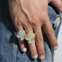 【US 3 Days Delivery】GL Cross Moissanite 925 Sterling Silver Hip Hop Ring