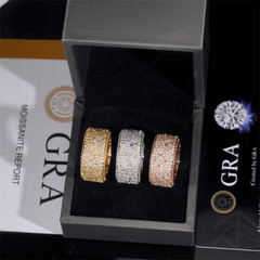 GL Mosaic Round Mix Baguette Diamonds Man's Hip Hop Ring