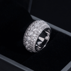 GL Full Round Cut 5A+ Diamond Men's Hip Hop Wedding Ring