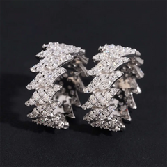 GL Cuban link Punk Style Moissanite Ring