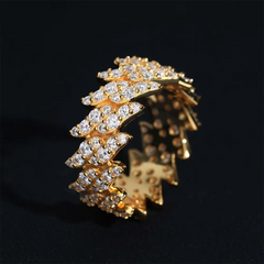 GL Cuban link Punk Style Moissanite Ring