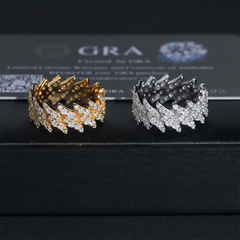 GL Cuban link Punk Style Moissanite Ring