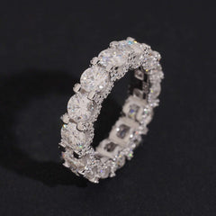 GL Round Cut Full Eternity Band Moissanite Ring