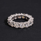 GL Round Cut Full Eternity Band Moissanite Ring