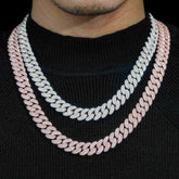 GL 13mm 925 Sterling Silver Zircon Cuban Chain