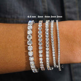 GL 2MM 3MM 4MM 5MM 6.5MM Moissanite Diamond Tennis Chain Bracelet