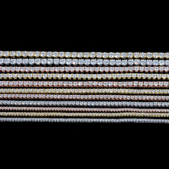 GL 2MM 3MM 4MM 5MM 6.5MM Moissanite Diamond Tennis Chain Bracelet