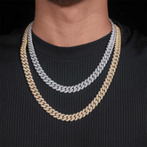 10MM 2 Rows Miami Hip Hop VVS Moissanite Cuban Chain