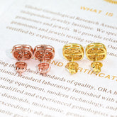 【US 3 Days Delivery】GL 10MM Mico Paved Full Moissanite lced Out Cushion Stud Earrings