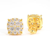 【US 3 Days Delivery】GL 10MM Mico Paved VVS Moissanite Squared Stud Earrings
