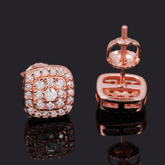 【US 3 Days Delivery】GL 8.2mm Square 925 Silver Moissanite Earrings