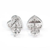 【US 3 Days Delivery】GL 10MM Micro Paved Moissanite lced Out Heart Stud Earrings