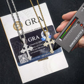 【US 3 Days Delivery】GL Iced Out Cross Princess Cut Moissanite Pendant