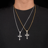 【US 3 Days Delivery】GL Iced Out Hip Hop Jewelry Vvs Moissanite Diamond Cross Pendant