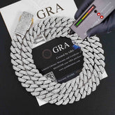 13MM Trapezoid VVS Moissanite EDG Cuban Link Chain