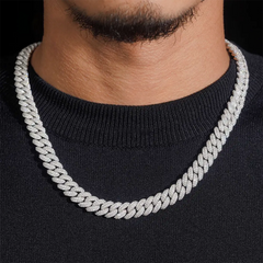 10MM 2 Rows VVS Moissanite Real Miami Cuban Chain