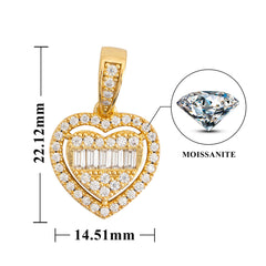 GL VVS Diamond Cute Heart 4 Prongs Diamond Pendant