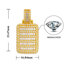 hip hop jewelry D color moissanite diamond 925 silver moissanite iced out pendant