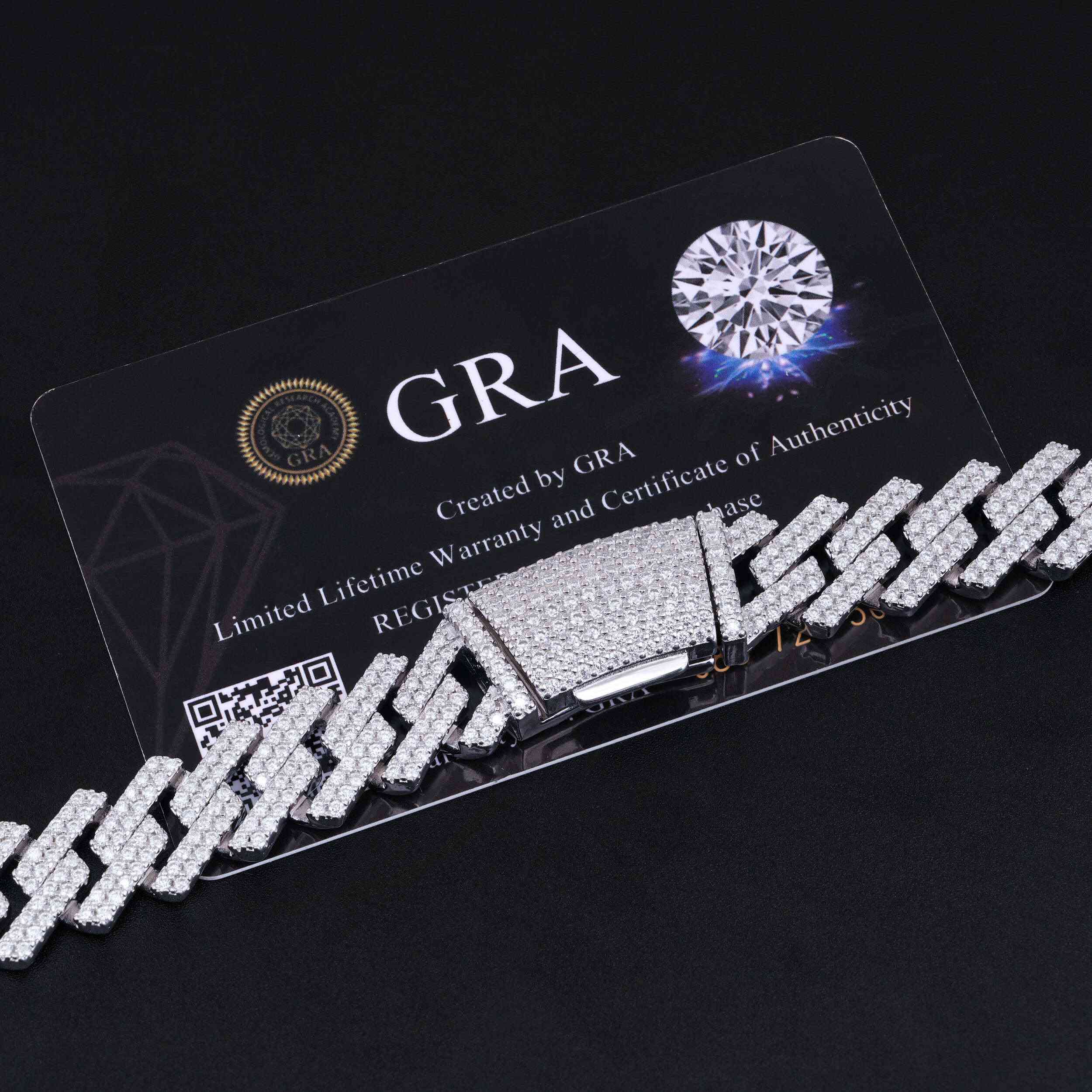 13.5MM 2 Rows VVS Moissanite Cuban Link Chain