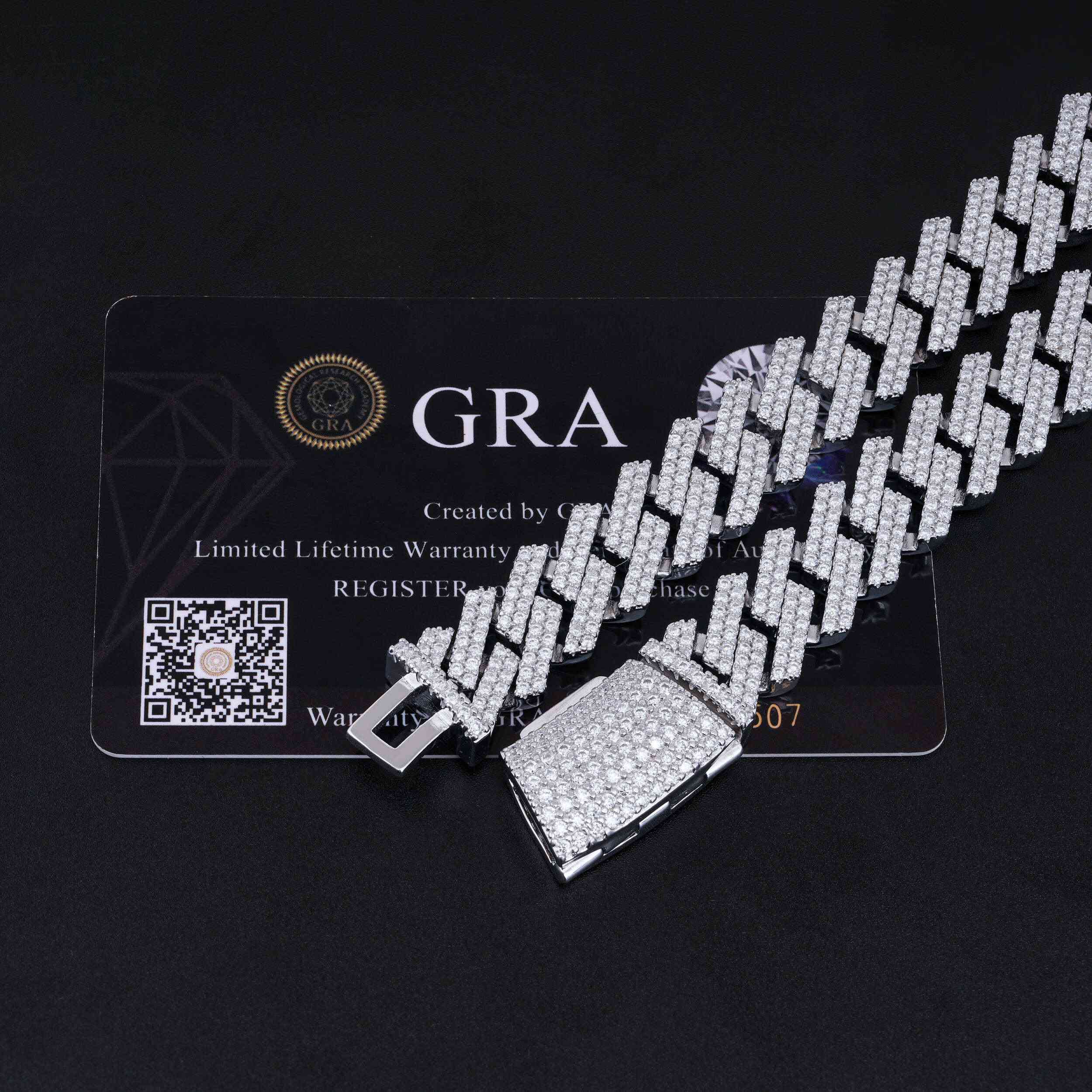 13.5MM 2 Rows VVS Moissanite Cuban Link Chain