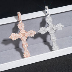 GL Iced Out Cross Hip Hop Silver VVS Moissanite Pendant