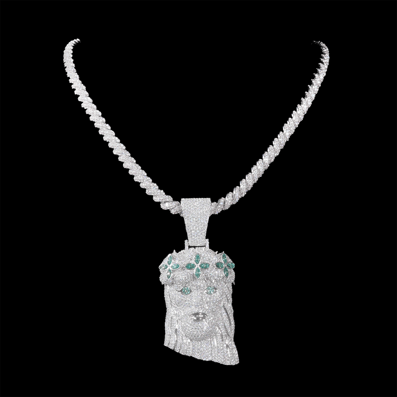 GL Iced Out Jesus Pendant S925 Silver Full VVS Moissanite Pendant
