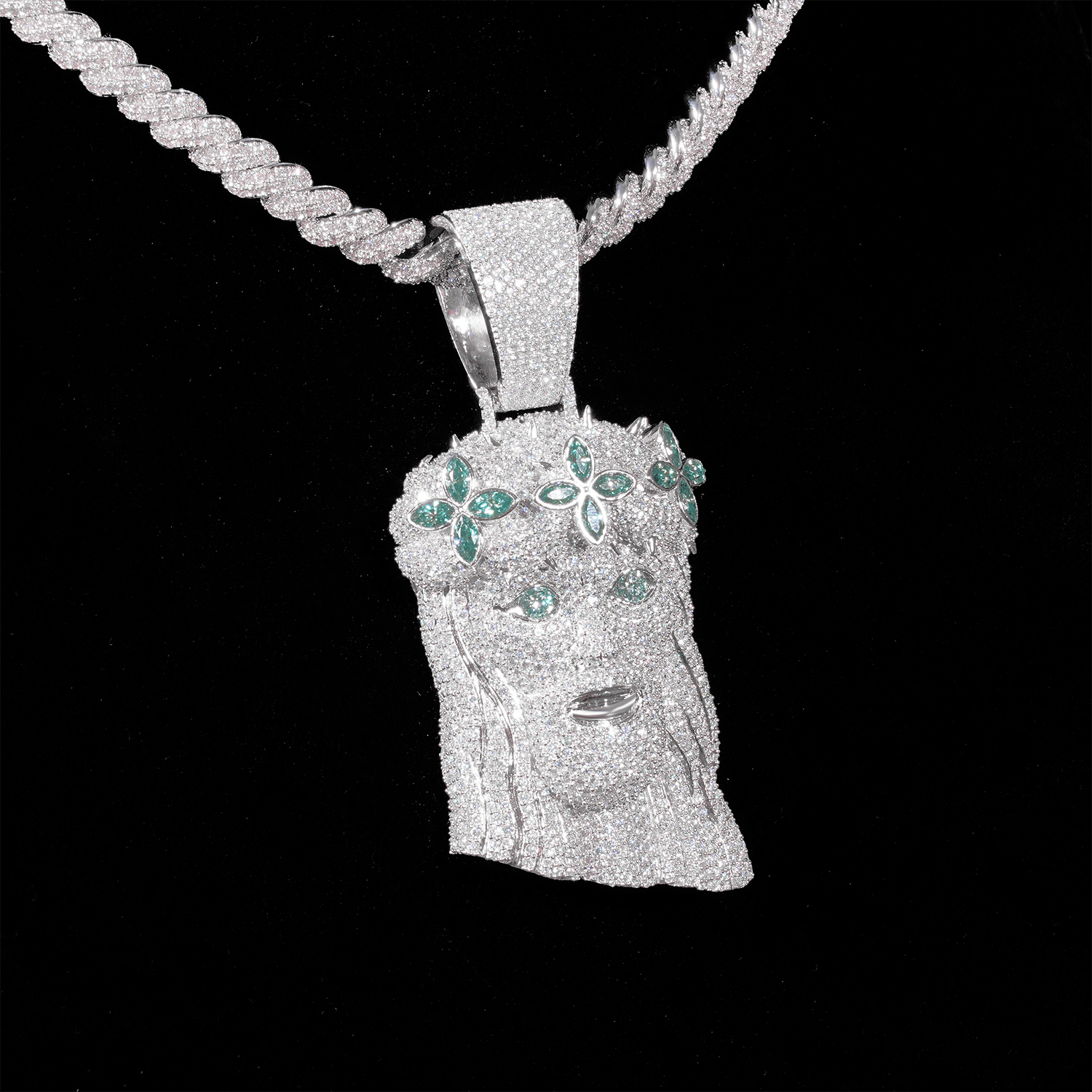 GL Iced Out Jesus Pendant S925 Silver Full VVS Moissanite Pendant
