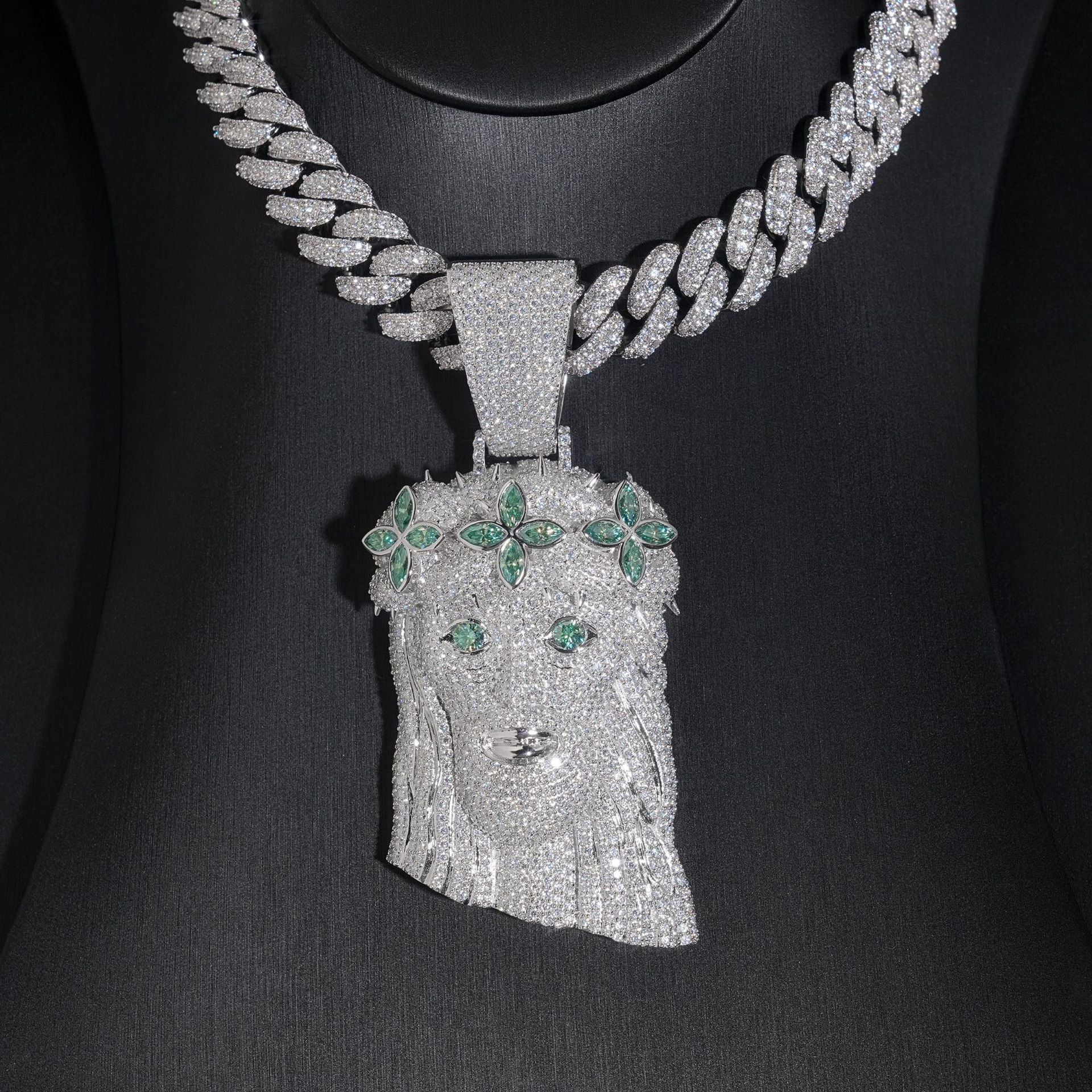 GL Iced Out Jesus Pendant S925 Silver Full VVS Moissanite Pendant