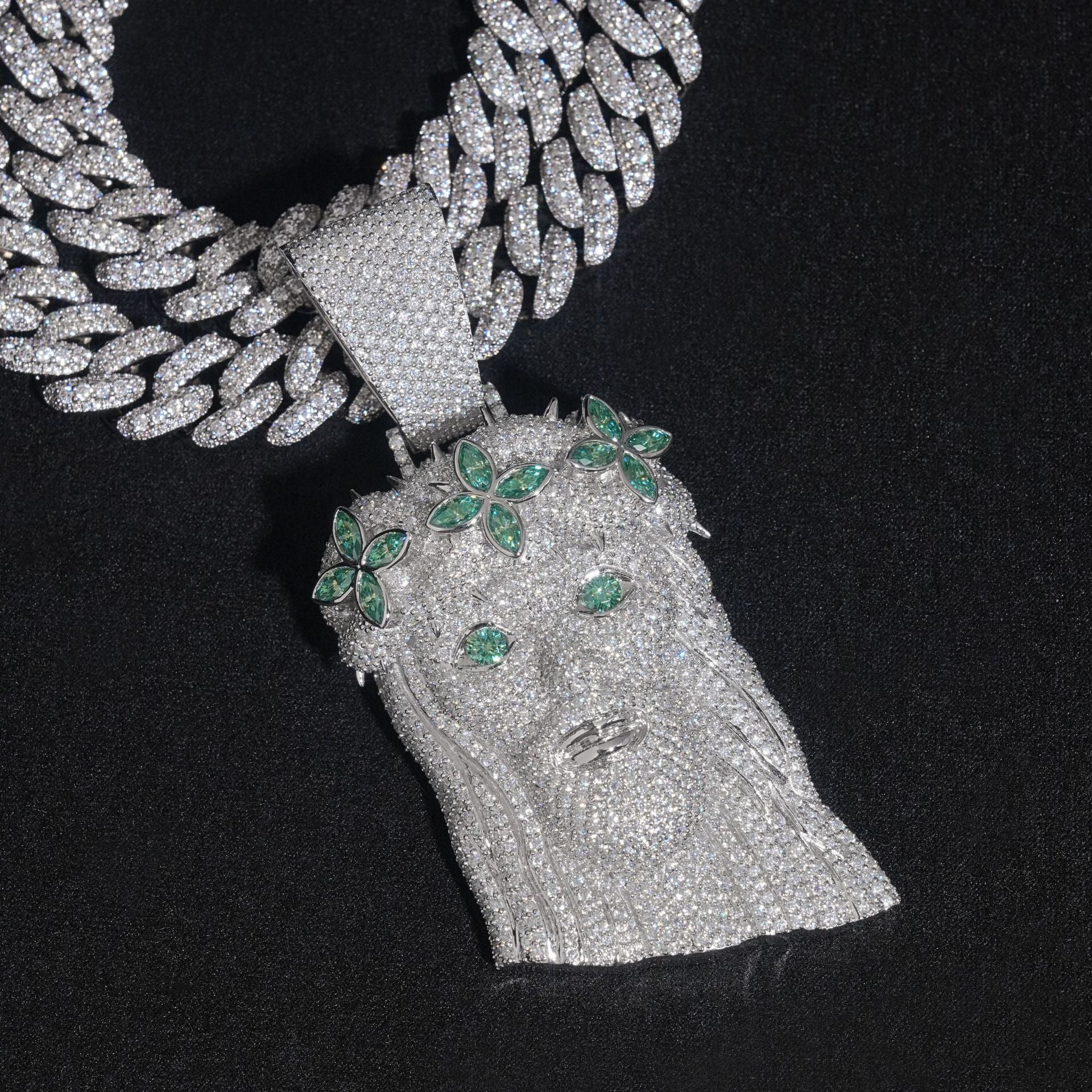 GL Iced Out Jesus Pendant S925 Silver Full VVS Moissanite Pendant