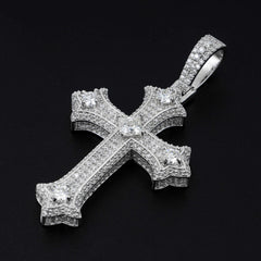 【US 3 Days Delivery】GL Iced Out Hip Hop Rapper Jewelry VVS Diamond Moissanite Cross Pendant