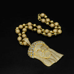GL Ice Out Moissaite Oversized Jesus Pendant