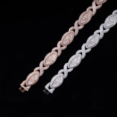 13MM Evil Eye Infinity VVS Moissanite Cuban Link Chain