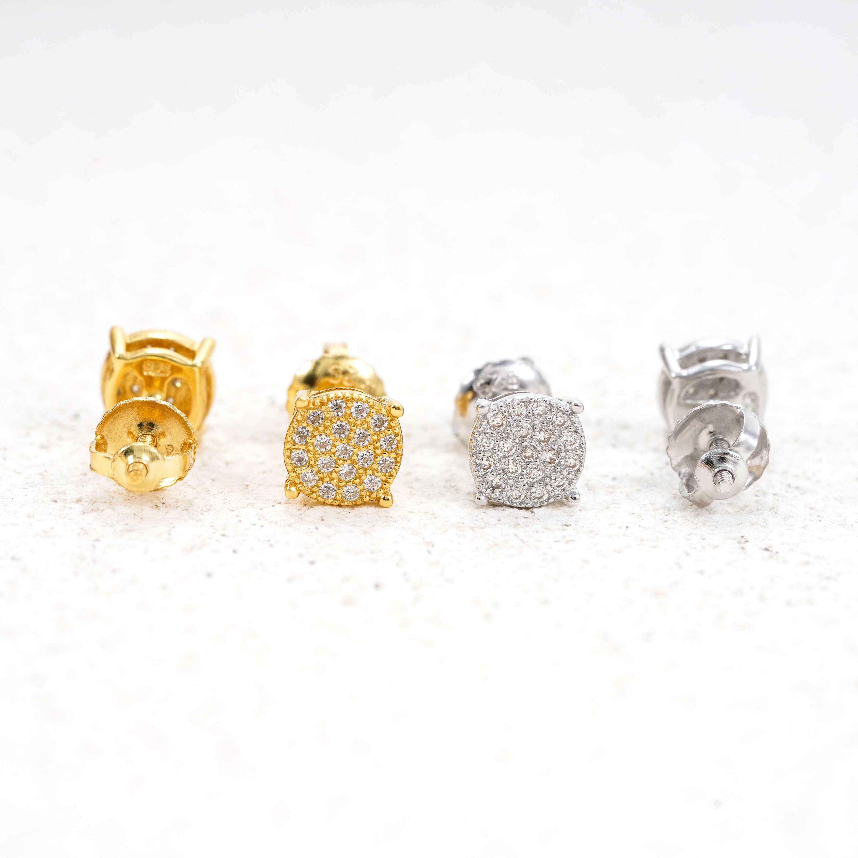 【US 3 Days Delivery】GL 925 Sterling Silver VVS Moissanite Stud Earrings
