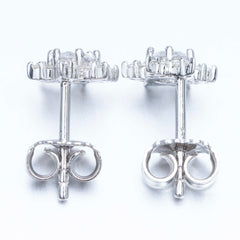 GL Hiphop Jewelry  925 Sterling Silver VVS Round Cut Moissanite Stud Star Shape Earring
