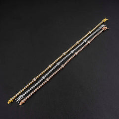 hip hop jewelry bling tennis chain fashion designer vvs moissanite sterling silver tennis bracelet
