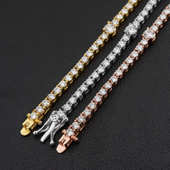 GL Hip Hop VVS Moissanite S925 Silver Tennis Chain Bracelet