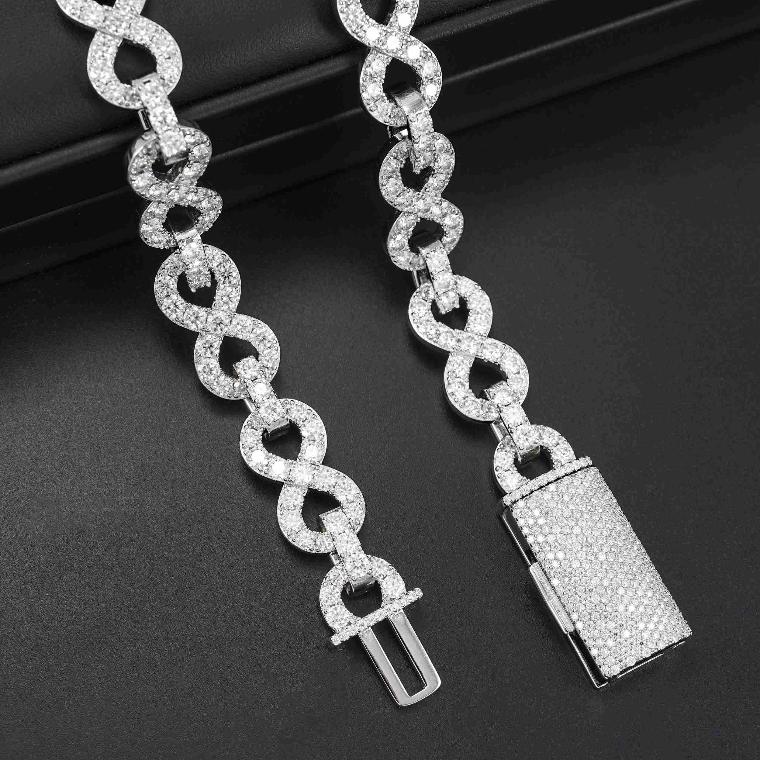 13MM Infinity VVS Moissanite Iced Out Cuban Chain