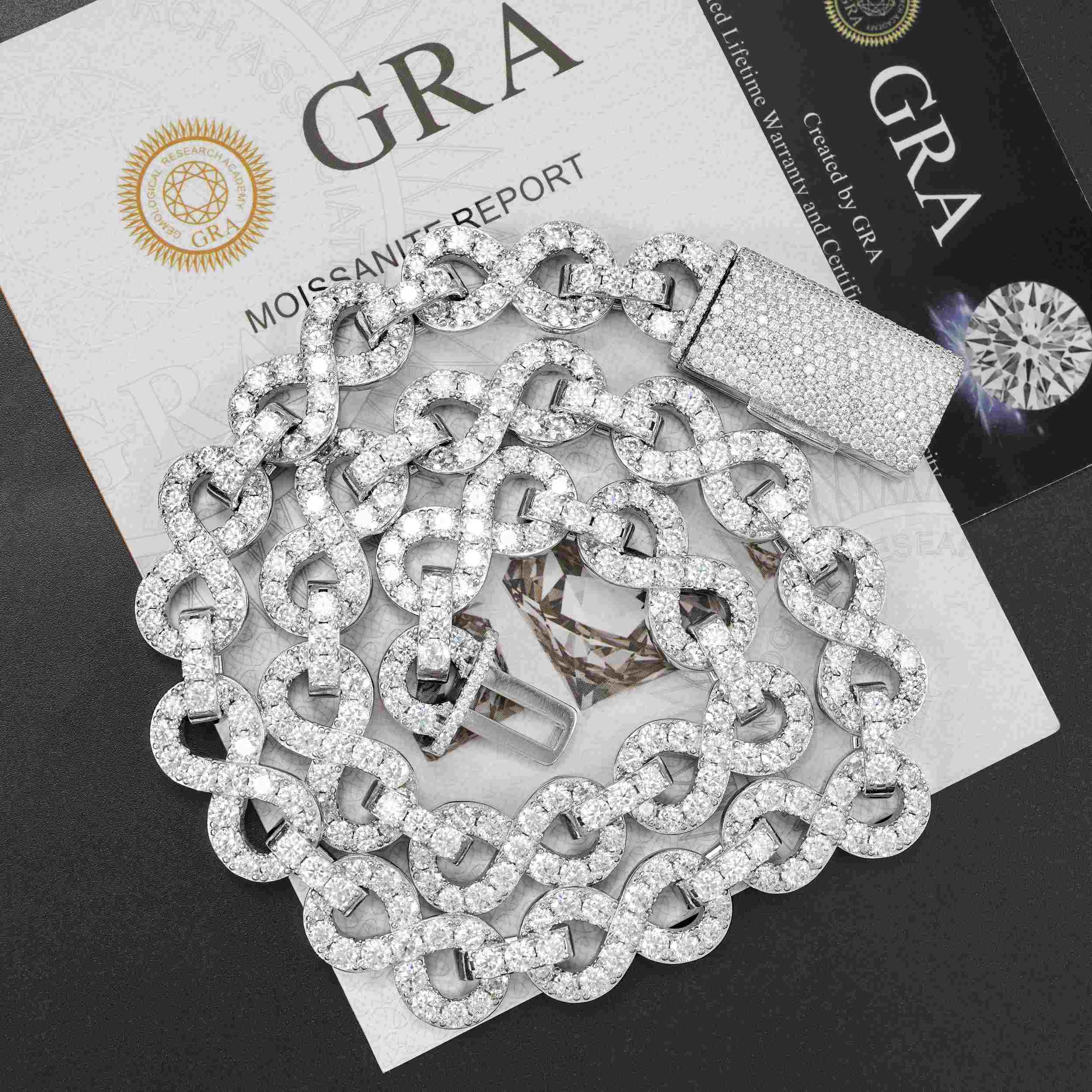13MM Infinity VVS Moissanite Iced Out Cuban Chain