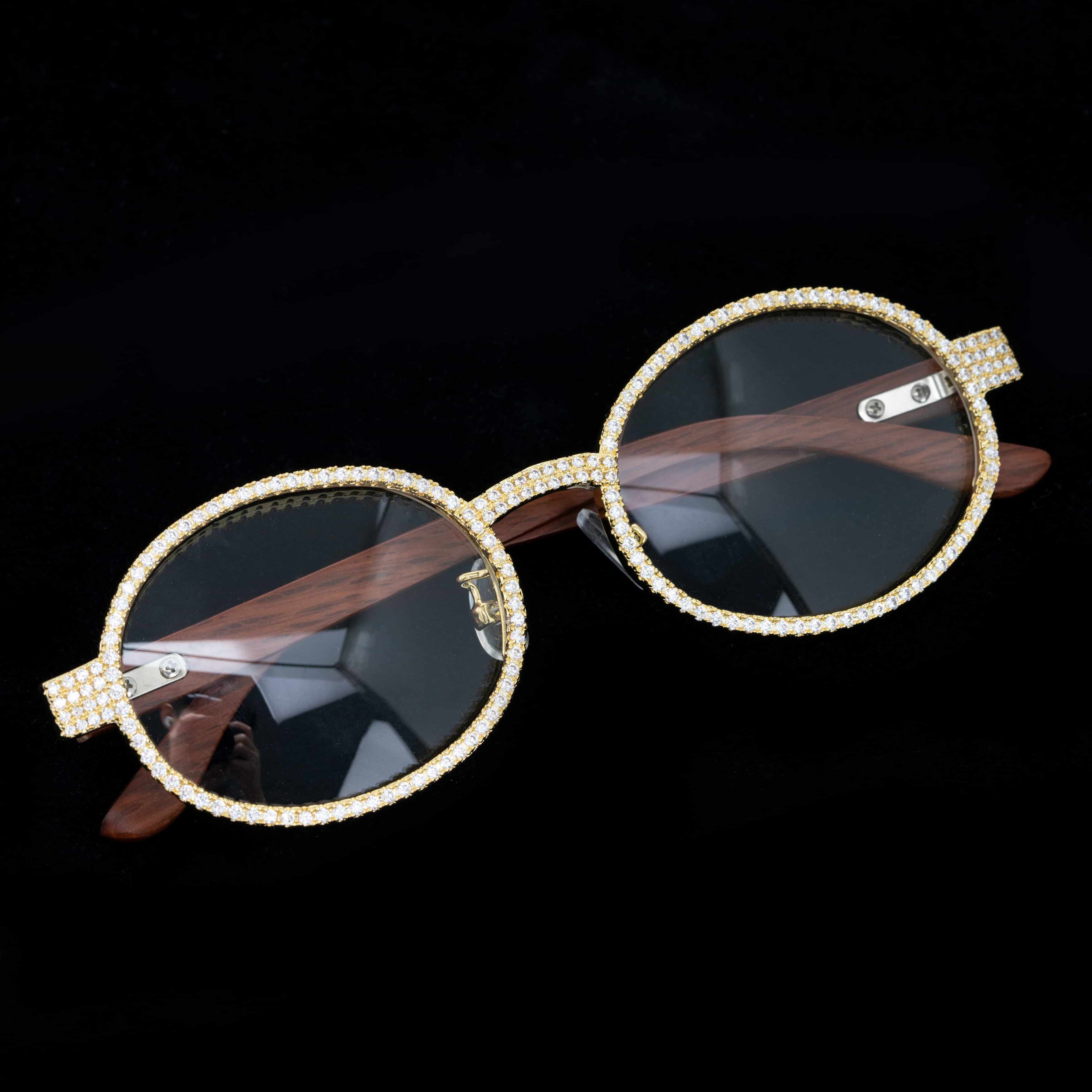 GL Hip Hop Iced Out 5A+ Zircon Sunglasses Jewelry Glasses