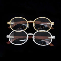 GL Hip Hop Iced Out 5A+ Zircon Sunglasses Jewelry Glasses