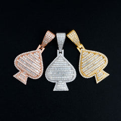 GL Heart Shape Baguette Moissanite S925 Silver pendant