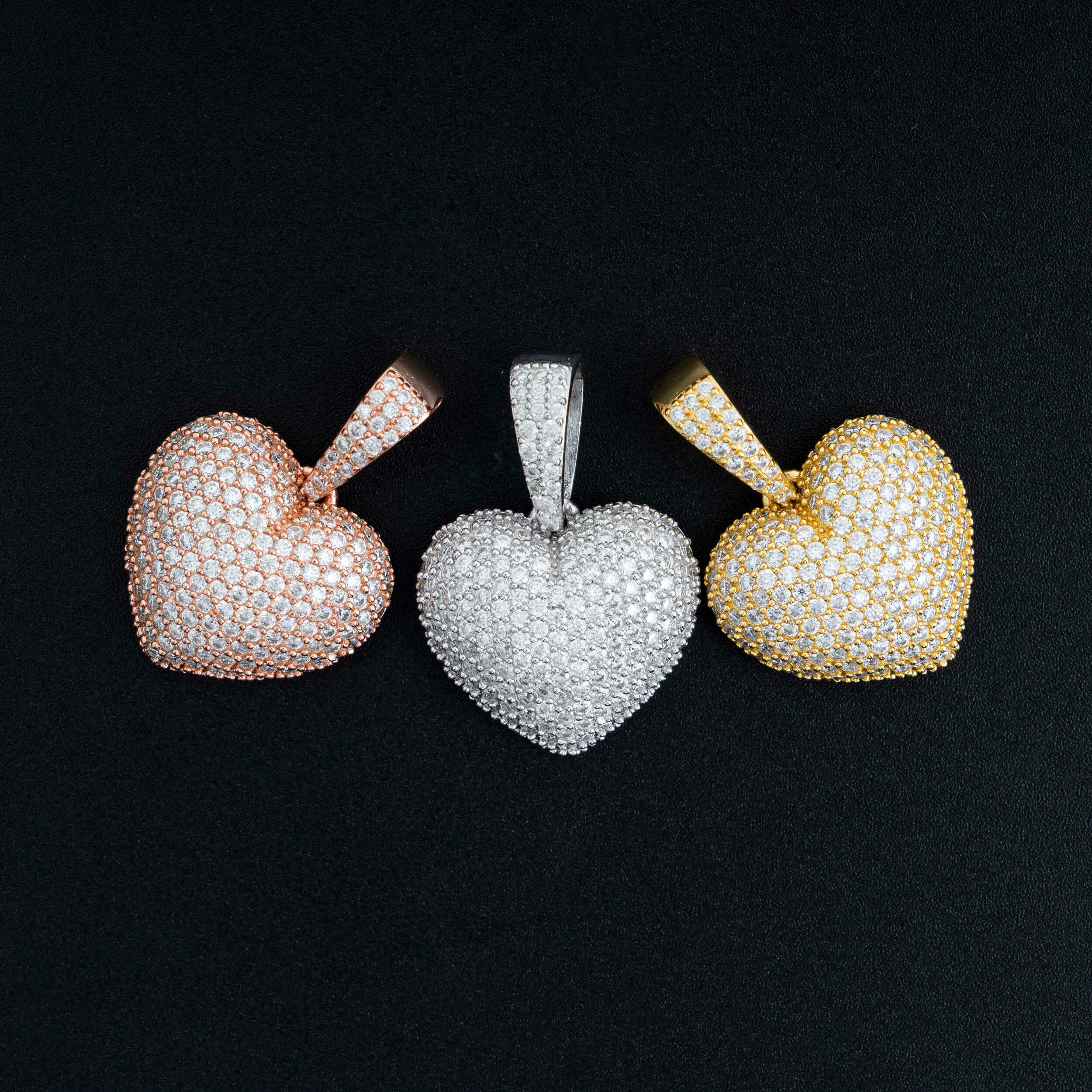 GL Iced Out VVS Diamond Custom Heart Pendant
