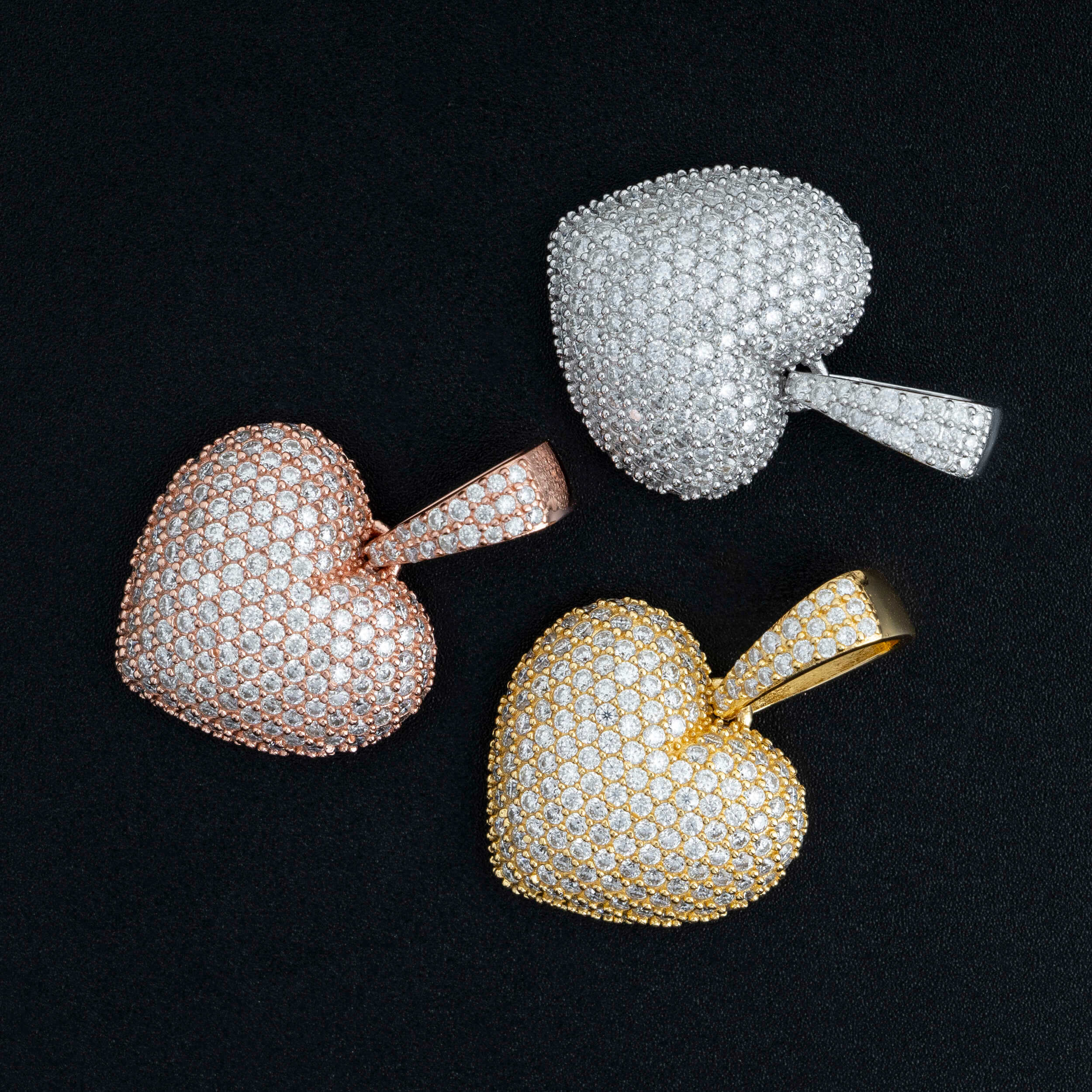 GL Iced Out VVS Diamond Custom Heart Pendant